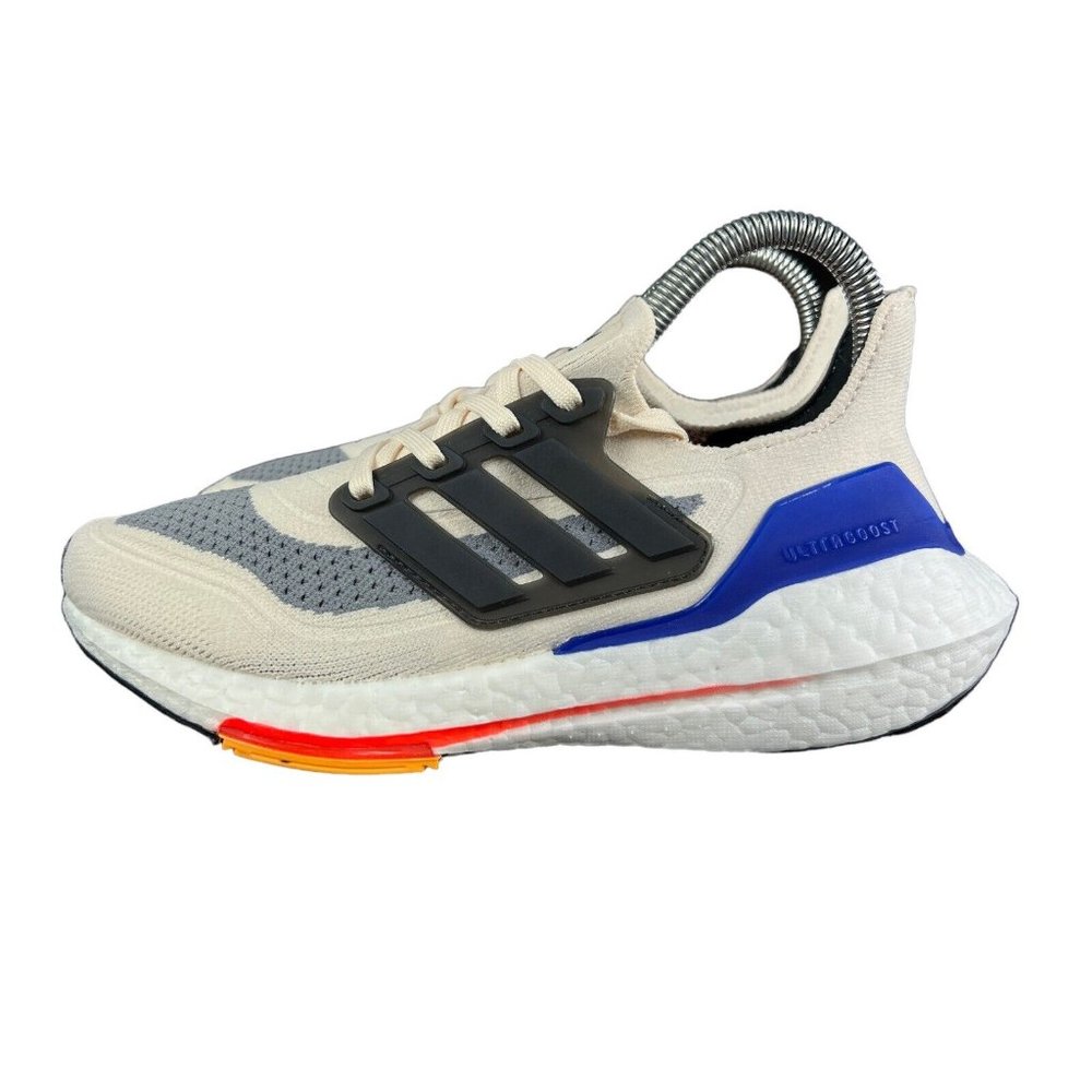 Adidas Ultraboost 21 J Wonder White Red Shoes GX2558 Youth Boy's Sz 4 Y(GS) - Picture 3 of 10
